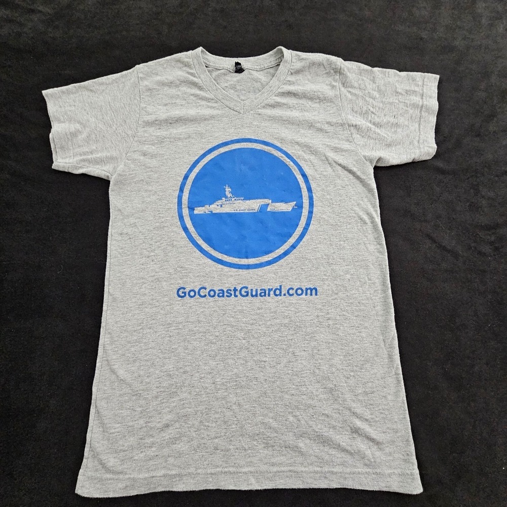 Go Coast Guard US 1790 Gray Short Sleeve Cotton Blend T-Shirt Adult S